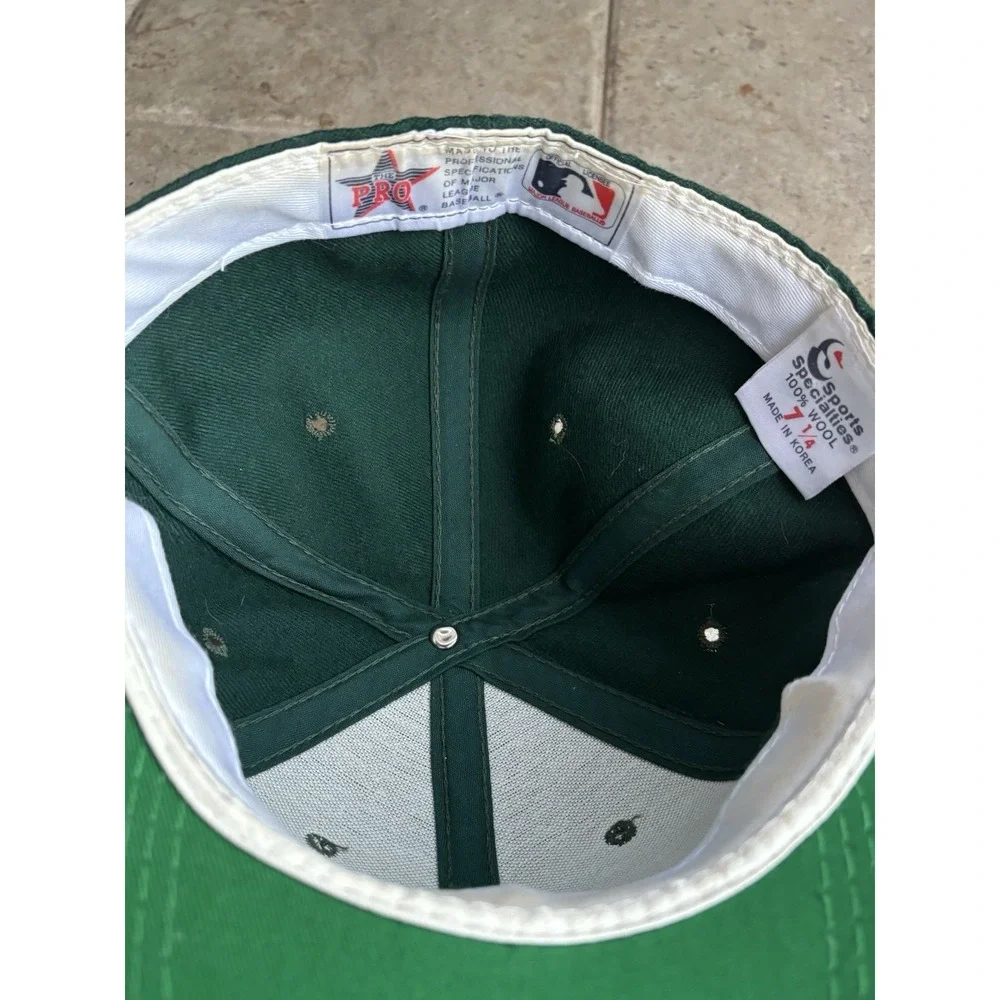 VTG 90s SPORTS SPECIALTIES Oakland Athletics⭐️Fitted Hat 7 1/4 Green 100% Wool⭐️
